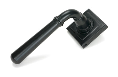 From The Anvil 46462 - Matt Black Newbury Lever on Rose Set (Square)