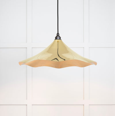 From The Anvil 49731 - Smooth Brass Flora Pendant