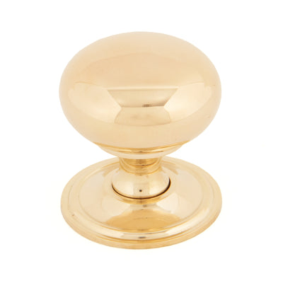 From The Anvil 83877 - Polished Brass Mushroom Cabinet Knob 38mm #finish_polished-brass